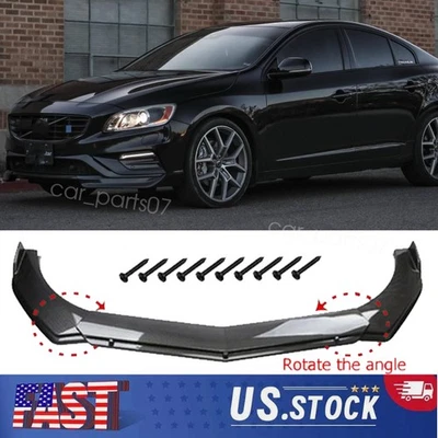 Add-on Front Bumper Lip Splitter Carbon Fiber Style For 2015 Volvo S60 Polestar - Изображение 1 из 4