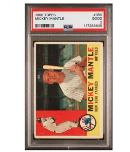 1960 Topps - Mickey Mantle #350 PSA 2 GOOD - Picture 1 of 2