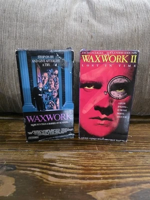 Waxwork 1 & 2 Lost In Time VHS Lot 1989 Vestron Uncensored Horror Set - Image 1 of 4