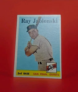 1958 Topps Baseballkarten San Francisco Giants 3B Ray Jablonski Vintage #362 Ex+ - Bild 1 von 2