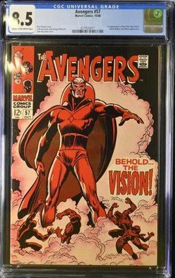 Avengers #57 1968 CGC 8.5 1st appearance of Vision, 2nd appearance of Ultron - Image 1 of 2