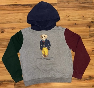 Polo Bear by Ralph Lauren Colorblock Hoodie Youth XL Women’s XS/S - Image 1 of 4