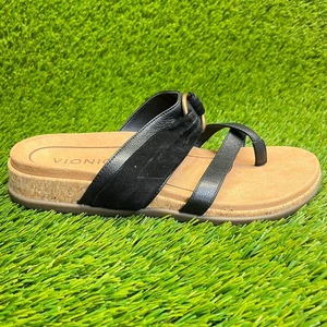 Vionic Landyn Womens Size 6.5 Black Brown Beach Walking Outdoor Slip On Sandals - Picture 1 of 10