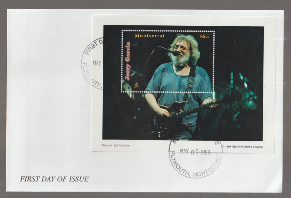 Montserrat Grateful Dead Jerry Garcia FDC - Image 1 of 1