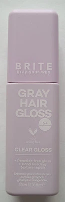 Tónico reparador brillo transparente brillo cabello gris Brite Gray Your Way 3,38 fl oz 100 ml Foto 1 de 4