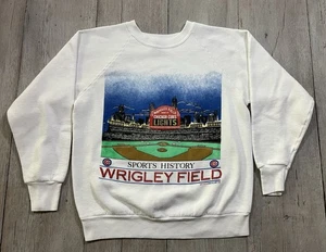 Sudadera De Colección Años 80 Chicago Cubs Wrigley Field Cuello Redondo Talla Mediana  - Imagen 1 de 7