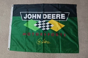 Vintage Chad Little John Deere #23 42'x29' Flag NASCAR Mark Rypien Motorsports - Picture 1 of 9