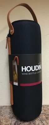 Houdini 5271255 Black Vinyl Insulated Wine Bottle Carrier - Image 1 of 4