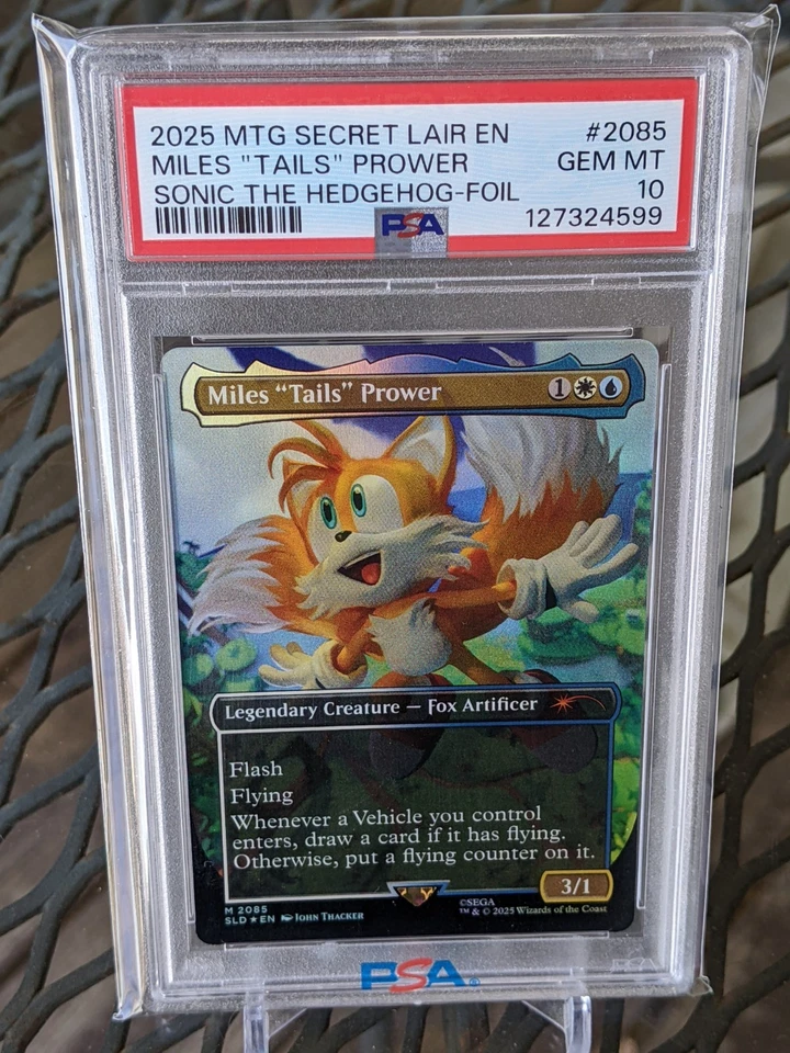 2025 MTG SECRET LAIR EN MILES TAILS PROWER SONIC FOIL PSA 10 GEM MINT - Image 1 of 2