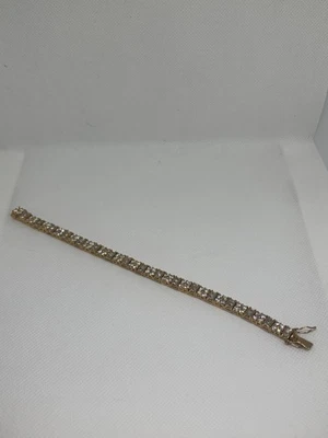 Pulsera tenis halo corte princesa Foto 1 de 2