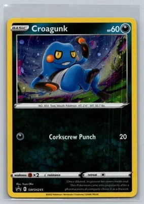 Croagunk (Cosmos Holo) #SWSH245 SWSH: Sword & Shield Promo Cards Promo F24 - Image 1 of 2