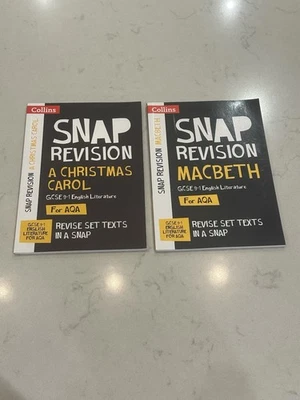 Collins AQA GCSE Snap Revision A Christmas Carol And Macbeth Guides - Image 1 of 2