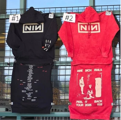 NEW NIN Nine Inch Nails Merch Peel It Back Tour 2025 reprint Hoodie - Image 1 of 3