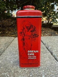 Lattina di latta in polvere vintageZanol Dream Girl..... Colori vivaci - Foto 1 di 6