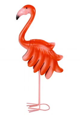 Trueliving Outdoors Standing Metal Flamingo Garden Decor Sculpture Yard Art - Image 1 of 4