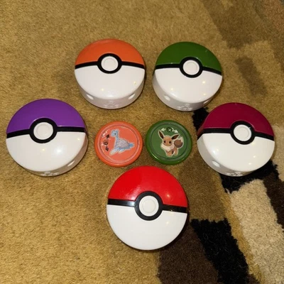 McDonald's Happy Meal Toy Pokemon Pokeball Disc Shooter 2019 juego de 5; 2 discos Foto 1 de 4