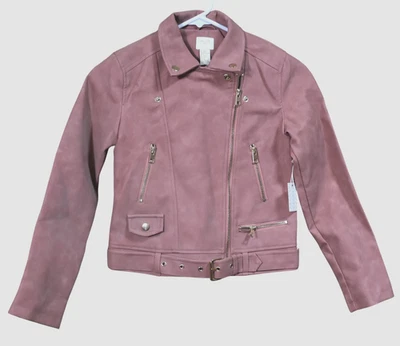 NWT Forever 21 Biker Motorcycle Faux Leather Jacket Child Kids School Coat 9/10 - Image 1 of 4