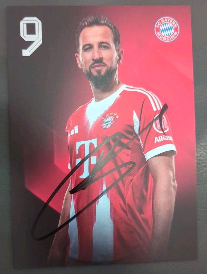 Harry Kane handsignierte Autogrammkarte,autograph,DFB,FC Bayern,FCB,2025/26 - Bild 1 von 2
