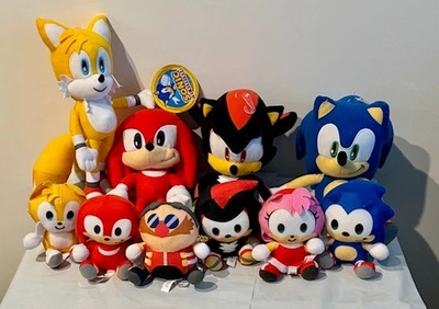 Sonic the Hedgehog Plush Tails Knuckles Shadow Amy Rose Eggman Stuffed Toy New - Image 1 of 4