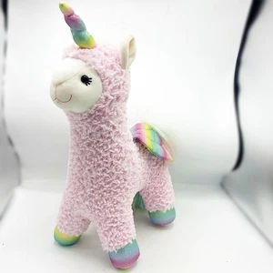 GUND Regenbogen funkelndes Lamakorn mit Flügeln Lama Einhorn Plüschtier Stofftier 15,5 Zoll - Bild 1 von 8
