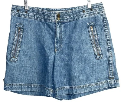 Винтажный Шорты Liz Claiborne с высокой талией 90-е Mom Jeans шорты размер 12 без задника на молнии в упаковке - Изображение 1 из 4