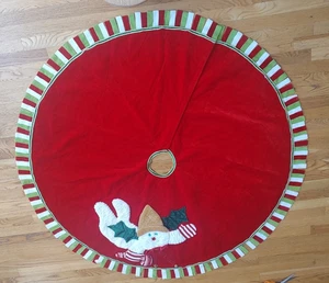 Mr Bingle Weihnachten roter Baum Rock 59 cm rot Samt genäht   - Bild 1 von 5