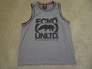 Canotta Ecko Unltd uomo 2XL XXL grigia senza maniche allenamento palestra corsa basket - Foto 1 di 8