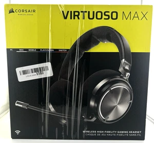 Auriculares inalámbricos para juegos Corsair Virtuoso Max de alta fidelidad carbono PC/Mac/PS5/PS4 - Imagen 1 de 4