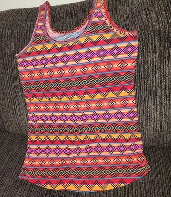 Lot of 2 Women's No Boundaries Large 11-13 Geometric & Palm Tree Tank Active - Image 1 of 4