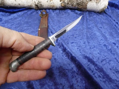 VINTAGE 1965-80 CASE FINN M3F FIXED BLADE BIRD KNIFE & SHEATH. NICE! - Image 1 of 4