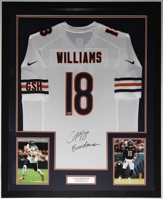Caleb Williams Autographed Nike Bears Jersey Bear Down Inscrp PSA DNA COA Framed - Image 1 of 4