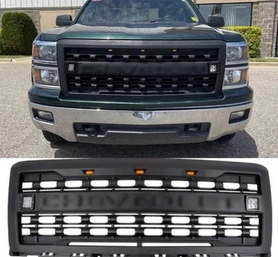 Front Grill for 2014 2015 Chevy Chevrolet SILVERADO 1500 Black Grille w/Letters - Image 1 of 2