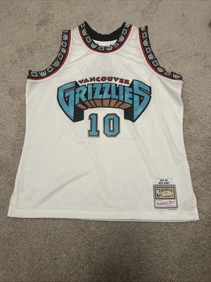 Vancouver Grizzlies Mike Bibby Mitchell Ness Blanco Madera Dura Clásicos talla XL NBA Foto 1 de 3
