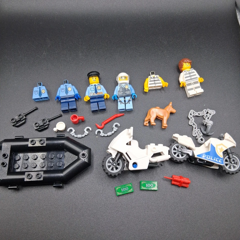 Lot of Lego Police Minifigures, Vehicles, and Accessories - Image 1 of 1