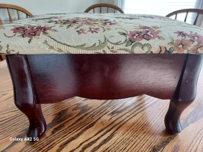 Stool with tapestry lid - gently used for decor only  - FREE SHIPPING!!! - Image 1 of 4