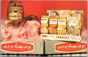 Vintage c1960s ARCHWAY COOKIES Advertising POSTCARD 40 Varieties Listed on Back - Picture 1 of 2