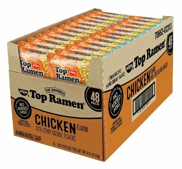Top Ramen Chicken Flavor Ramen Noodle Soup - 48 Pack