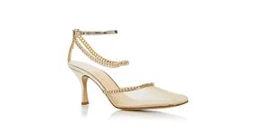 Nalebe Women Stellar Mesh Kitten Heel Pumps Gold Size 38.5 440063 - Picture 1 of 1