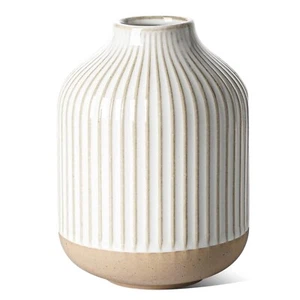 Small Boho Vase for Decor,Rustic Farmhouse Vase for Pampas Grass,Eucalyptus S... - Picture 1 of 6