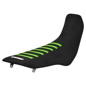 1994-2008 KAWASAKI KLX 250 S KLX 300 Gripper Seat Cover Black / Green Ribs #117 - Picture 1 of 5