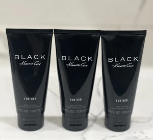 Pack of 3* BLACK FOR HER by Kenneth Cole for Women 3.4 oz 100 ml BODY LOTION New - Picture 1 of 1