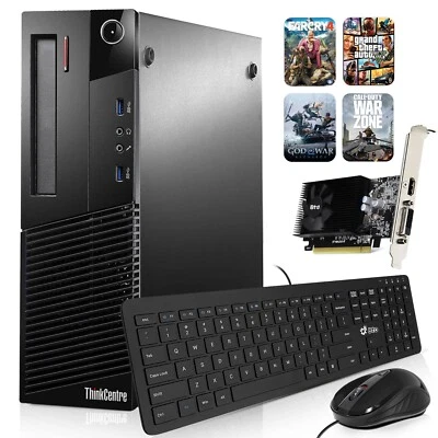 Gaming Desktop Computer i5 16GB RAM 1TB SSD NVIDIA GT 1030 HDMI Wi-Fi Win 11 Pro - Image 1 of 4