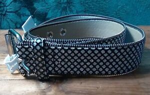 A Women's Relic Rhinestone Belt Sparkly Zippered Edge Medium New With Tags