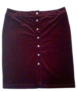 Christopher & Banks Bleistiftrock Damen Gr. XL Lila Cord Samtgefühl  - Bild 1 von 5