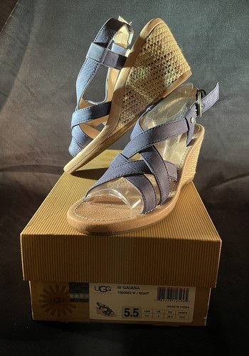 Sandali NUOVI autentici Gaiana Ocean blu eleganza: plateau UGG taglia 5 5