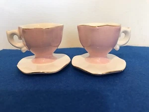 A pair Of Tiny ‘Cup And Saucer’ Egg-Cups. - Picture 1 of 11