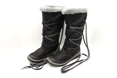 Fubu Mujer Talla 9 Negro Aislante Cuero Exterior Botas de Becerro Foto 1 de 4