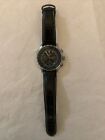 Rotary Gents GS03632/04 Military Chrono Sports Watch BLACK LEATHER STRAPS