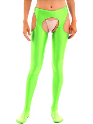 Womens Oil Hollow Out Tights Pantyhose Suspender Thigh High Stockings Pants - Image 1 of 2