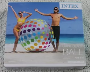 72" INTEX Inflatable SPOTTED Beach Ball GIANT FUN! Vintage Pool Toy 2017 RARE - Picture 1 of 7